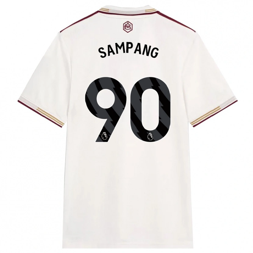 Danxen Hombre Camiseta Saurap Sampang #90 Blanco Roto Borgoña Equipación Tercera 2025/26 La Camisa México