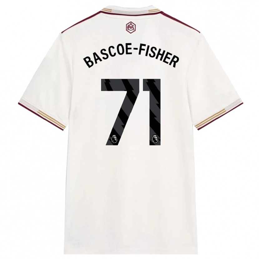 Danxen Hombre Camiseta Jakai Bascoe-Fisher #71 Blanco Roto Borgoña Equipación Tercera 2025/26 La Camisa México