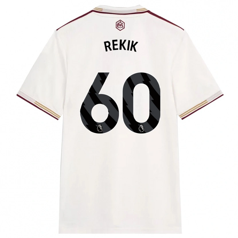 Danxen Hombre Camiseta Omar Rekik #60 Blanco Roto Borgoña Equipación Tercera 2025/26 La Camisa México