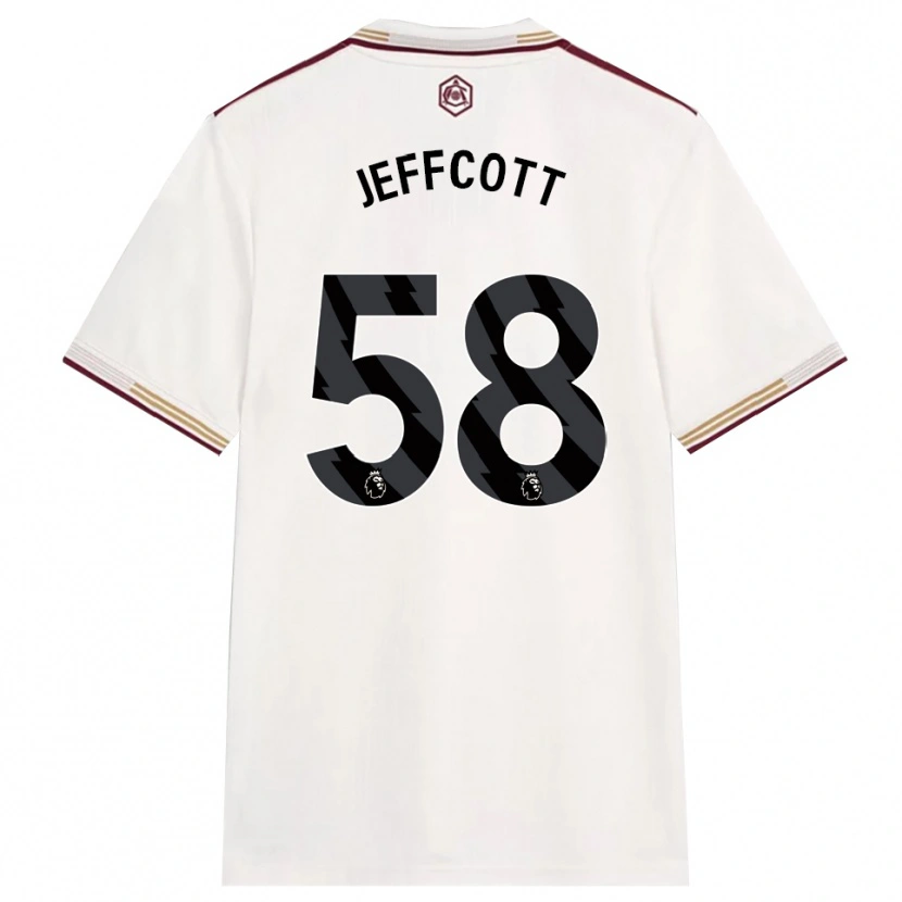 Danxen Hombre Camiseta Henry Jeffcott #58 Blanco Roto Borgoña Equipación Tercera 2025/26 La Camisa México