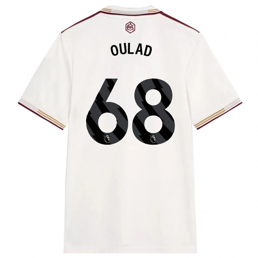 Danxen Hombre Camiseta Salah-Eddine Oulad M'hand #68 Blanco Roto Borgoña Equipación Tercera 2025/26 La Camisa México