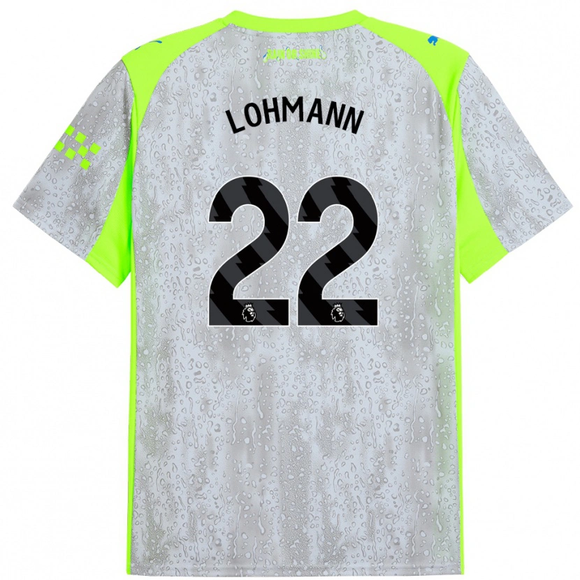Danxen Hombre Camiseta Sydney Lohmann #22 Gris Amarillo Equipación Tercera 2025/26 La Camisa México