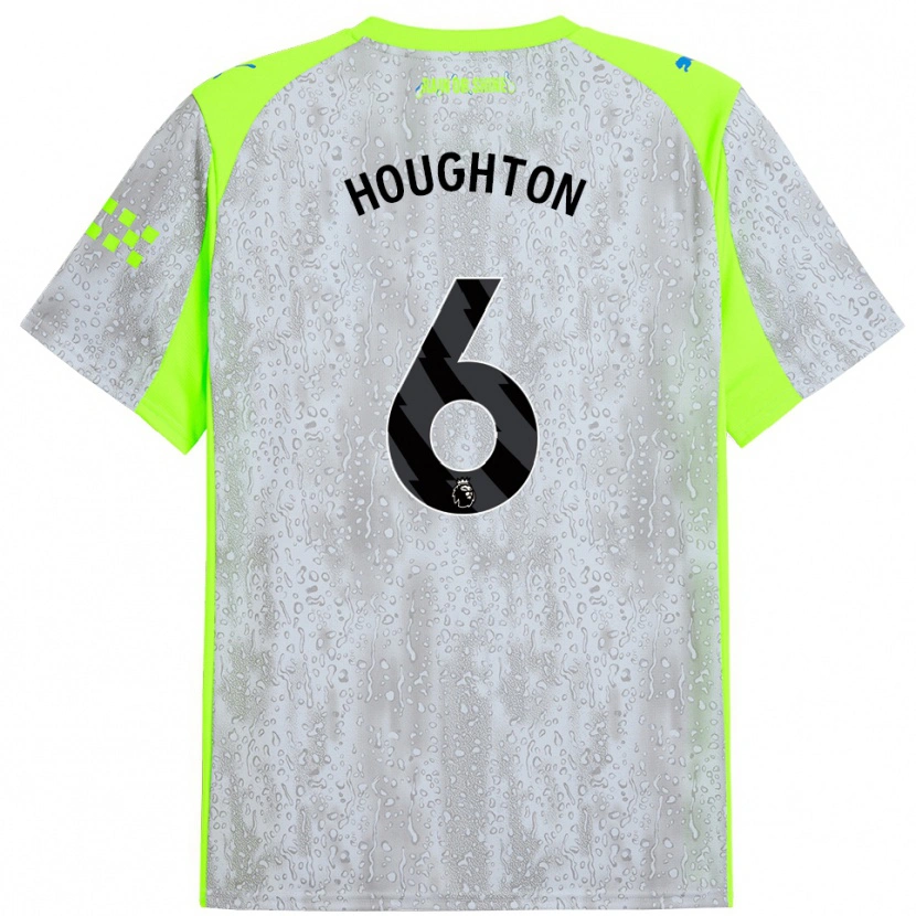 Danxen Hombre Camiseta Steph Houghton #6 Gris Amarillo Equipación Tercera 2025/26 La Camisa México