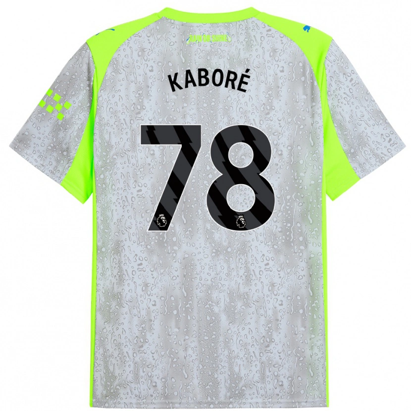 Danxen Hombre Camiseta Issa Kaboré #78 Gris Amarillo Equipación Tercera 2025/26 La Camisa México