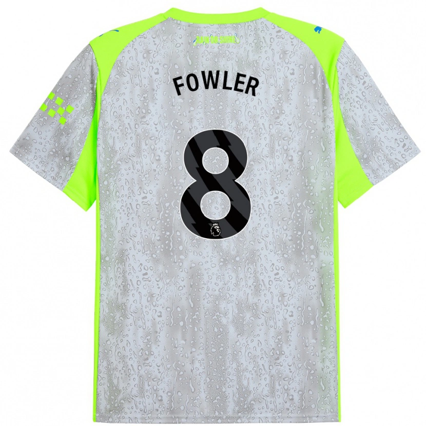 Danxen Hombre Camiseta Mary Fowler #8 Gris Amarillo Equipación Tercera 2025/26 La Camisa México