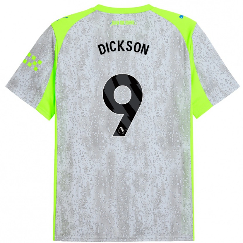 Danxen Hombre Camiseta Will Dickson #9 Gris Amarillo Equipación Tercera 2025/26 La Camisa México