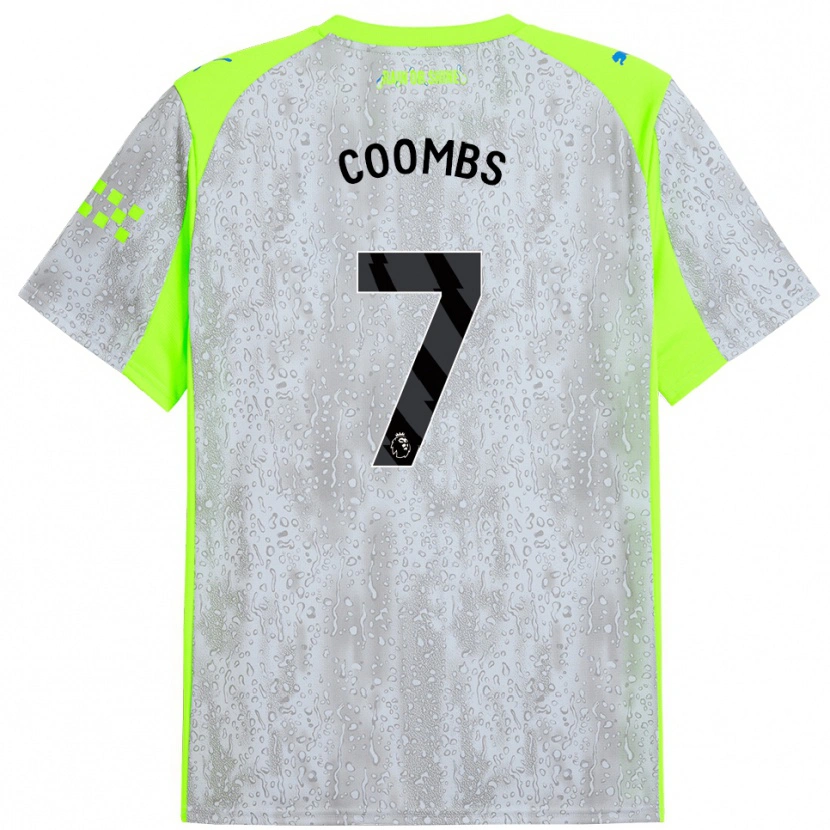 Danxen Hombre Camiseta Laura Coombs #7 Gris Amarillo Equipación Tercera 2025/26 La Camisa México