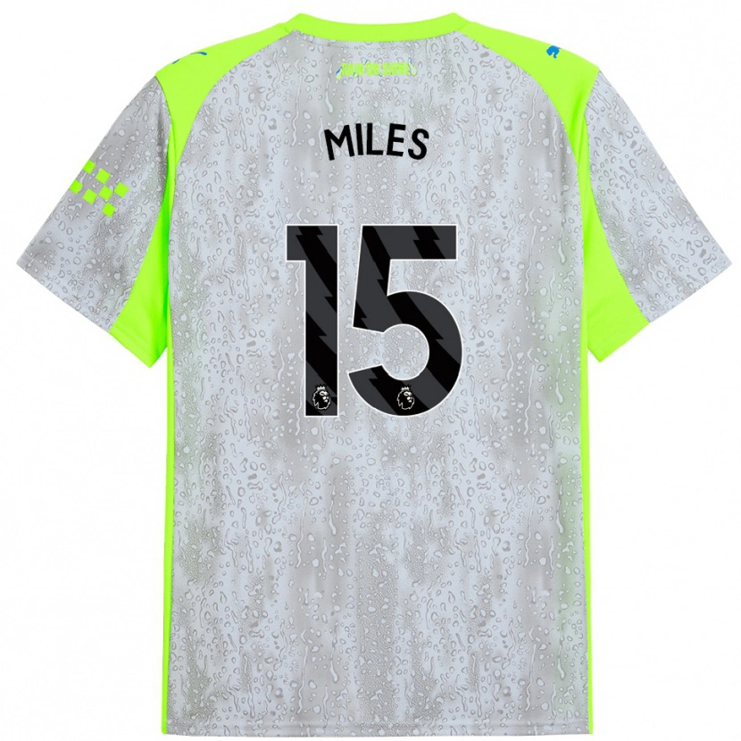 Danxen Hombre Camiseta Harrison Miles #15 Gris Amarillo Equipación Tercera 2025/26 La Camisa México