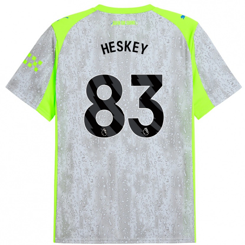 Danxen Hombre Camiseta Reigan Heskey #83 Gris Amarillo Equipación Tercera 2025/26 La Camisa México