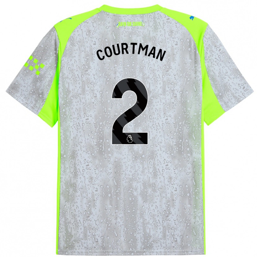 Danxen Hombre Camiseta Charlie Courtman #2 Gris Amarillo Equipación Tercera 2025/26 La Camisa México