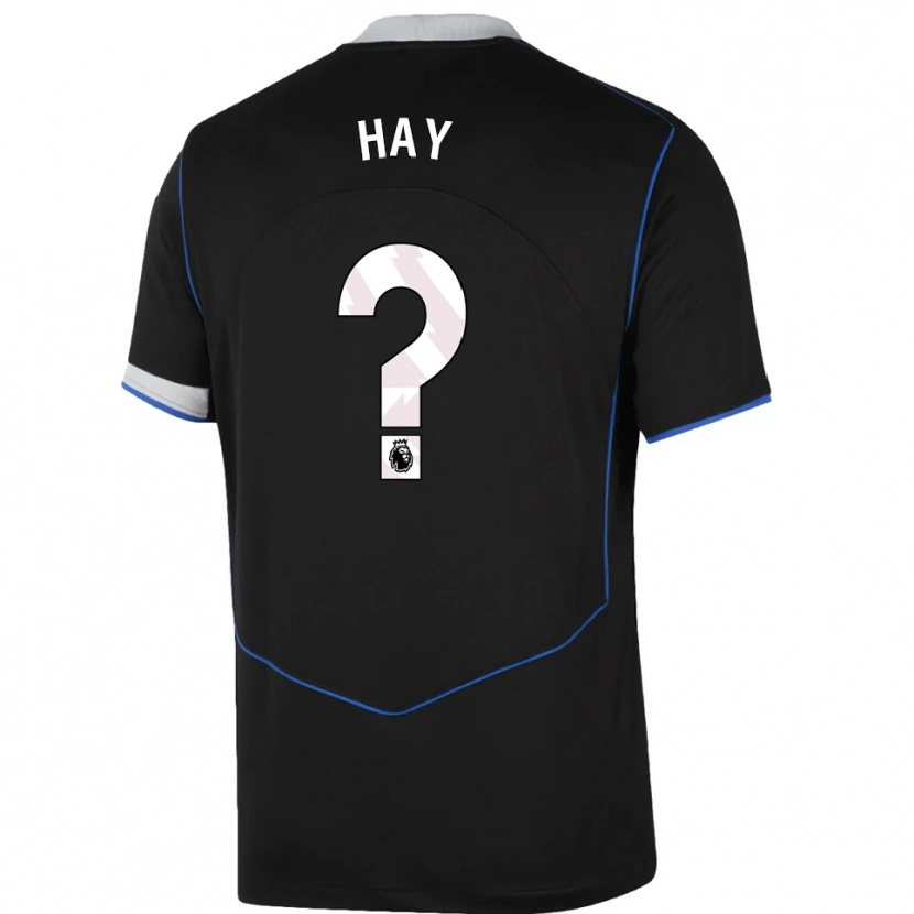 Danxen Hombre Camiseta Noah Hay #0 Negro Azul Plata Equipación Tercera 2025/26 La Camisa México