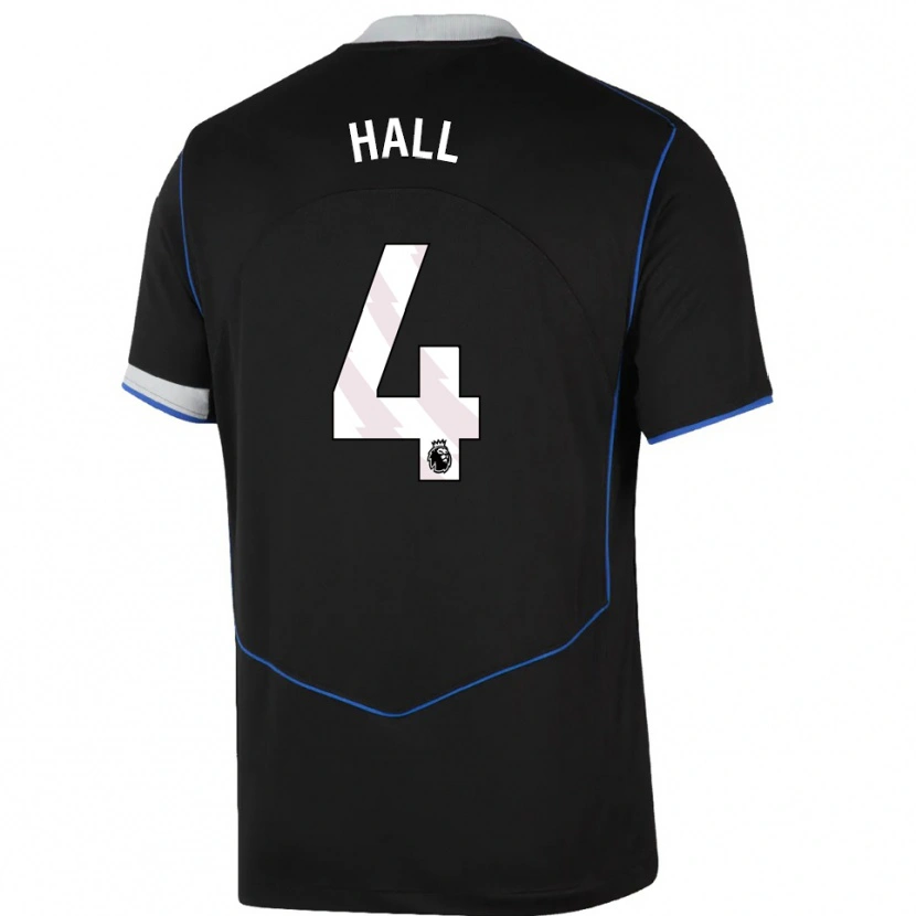Danxen Hombre Camiseta Jacob Hall #4 Negro Azul Plata Equipación Tercera 2025/26 La Camisa México