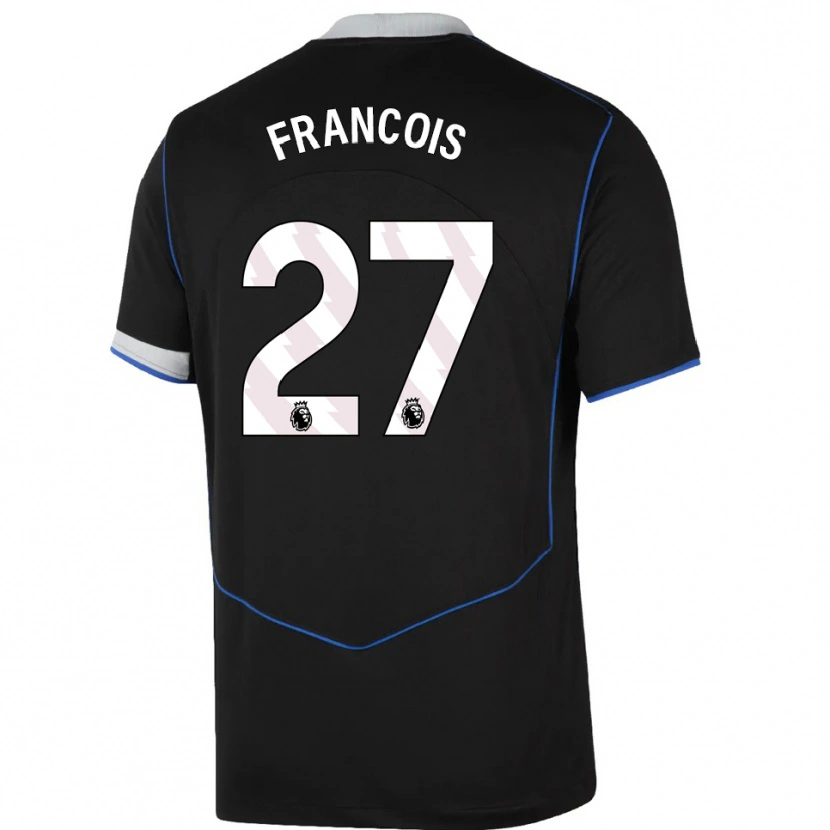 Danxen Hombre Camiseta Oriane Jean-François #27 Negro Azul Plata Equipación Tercera 2025/26 La Camisa México
