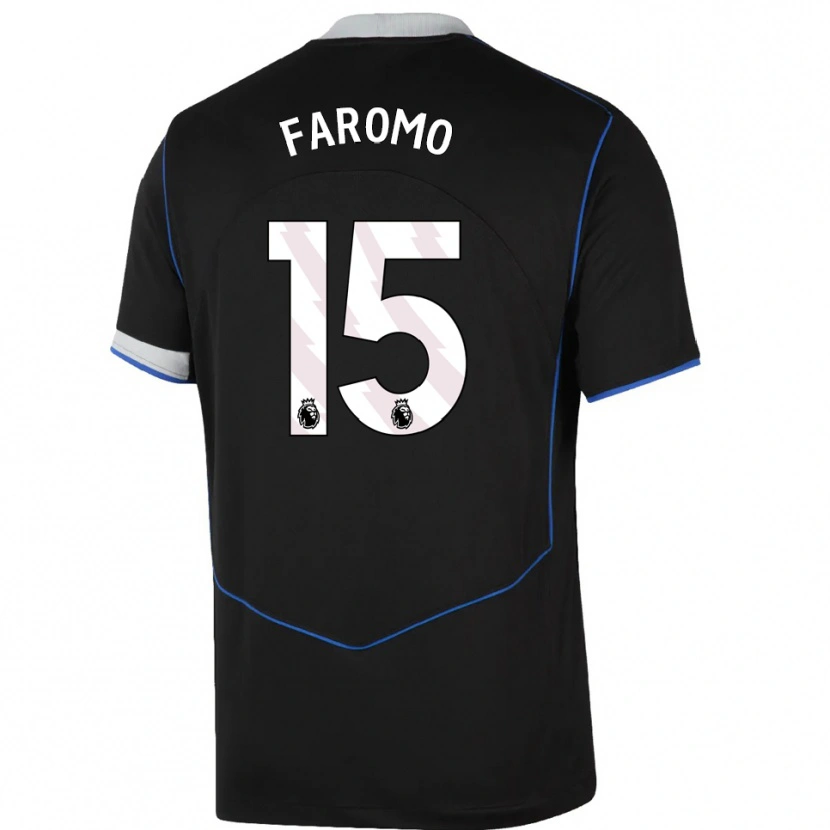 Danxen Hombre Camiseta Trey Faromo #15 Negro Azul Plata Equipación Tercera 2025/26 La Camisa México