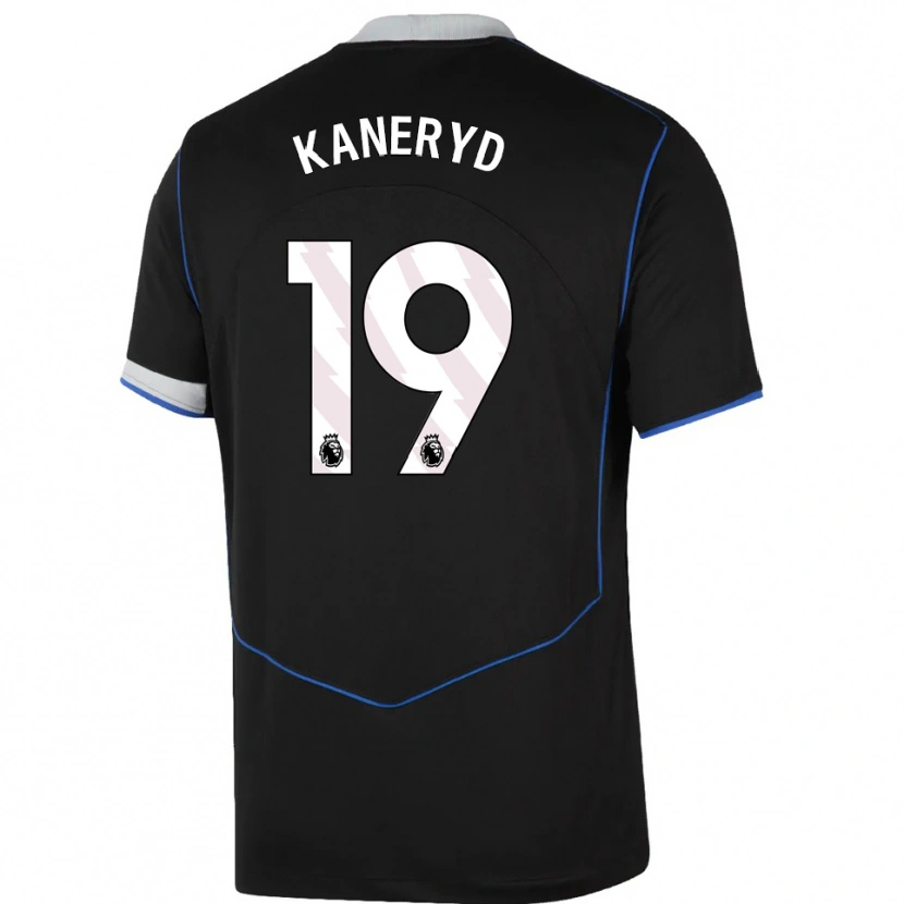 Danxen Hombre Camiseta Johanna Rytting Kaneryd #19 Negro Azul Plata Equipación Tercera 2025/26 La Camisa México