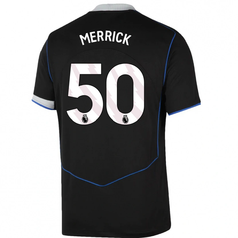 Danxen Hombre Camiseta Max Merrick #50 Negro Azul Plata Equipación Tercera 2025/26 La Camisa México