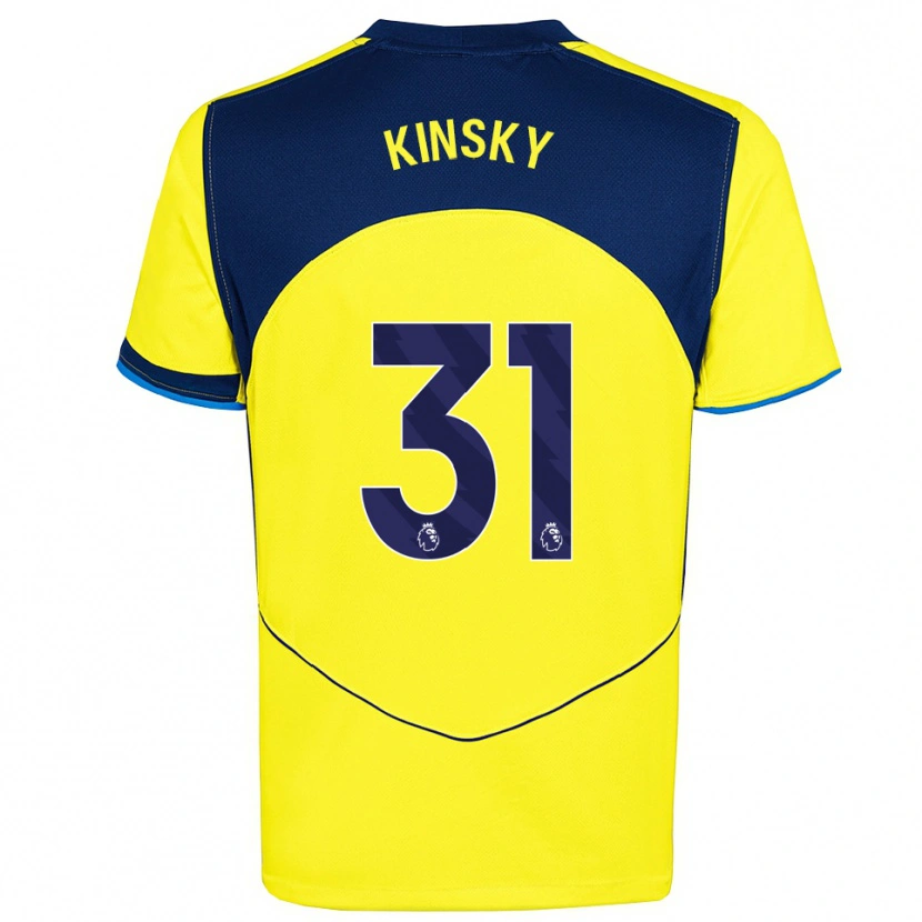 Danxen Hombre Camiseta Antonín Kinský #31 Amarillo Marino Equipación Tercera 2025/26 La Camisa México