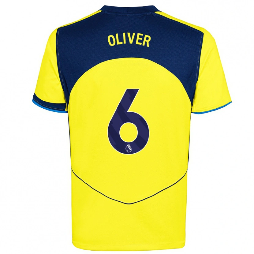 Danxen Hombre Camiseta Dexter Oliver #6 Amarillo Marino Equipación Tercera 2025/26 La Camisa México
