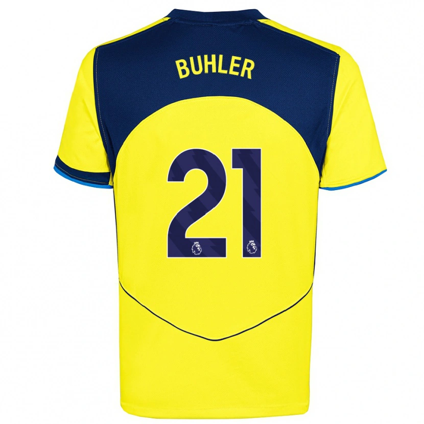Danxen Hombre Camiseta Luana Bühler #21 Amarillo Marino Equipación Tercera 2025/26 La Camisa México