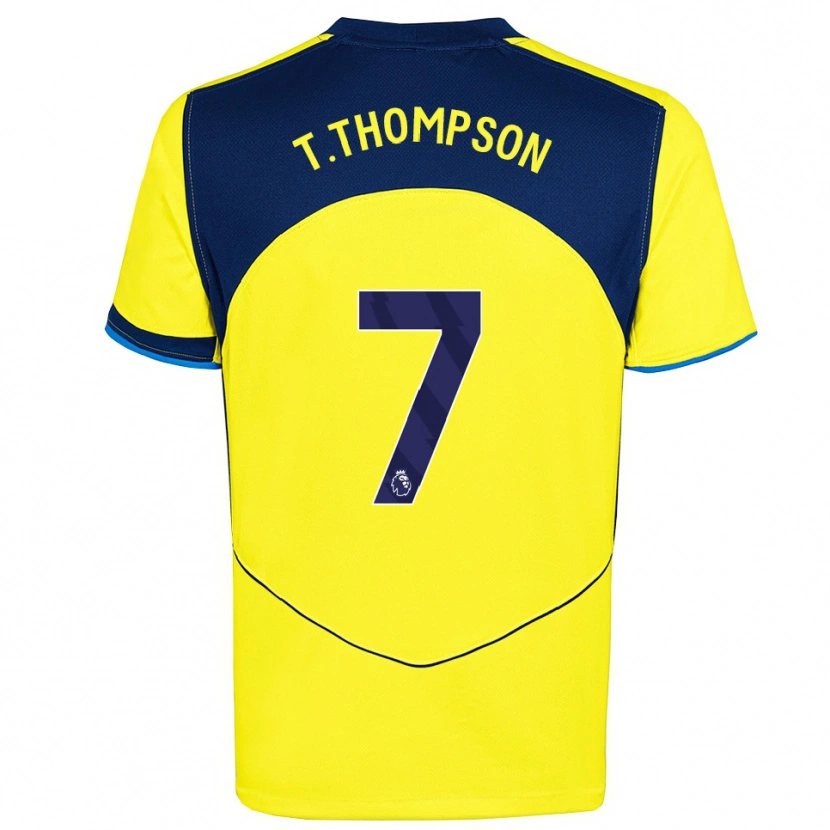Danxen Hombre Camiseta Tynan Thompson #7 Amarillo Marino Equipación Tercera 2025/26 La Camisa México