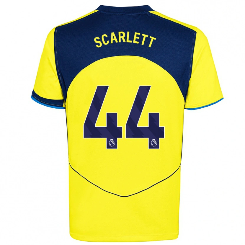 Danxen Hombre Camiseta Dane Scarlett #44 Amarillo Marino Equipación Tercera 2025/26 La Camisa México