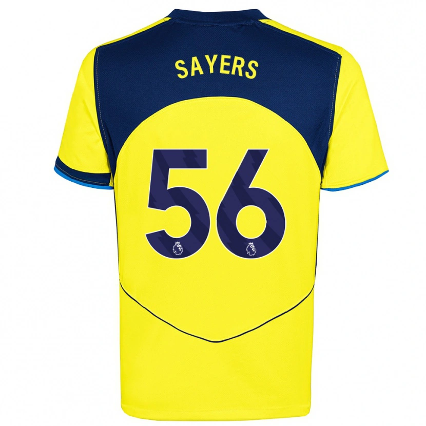 Danxen Hombre Camiseta Charlie Sayers #56 Amarillo Marino Equipación Tercera 2025/26 La Camisa México