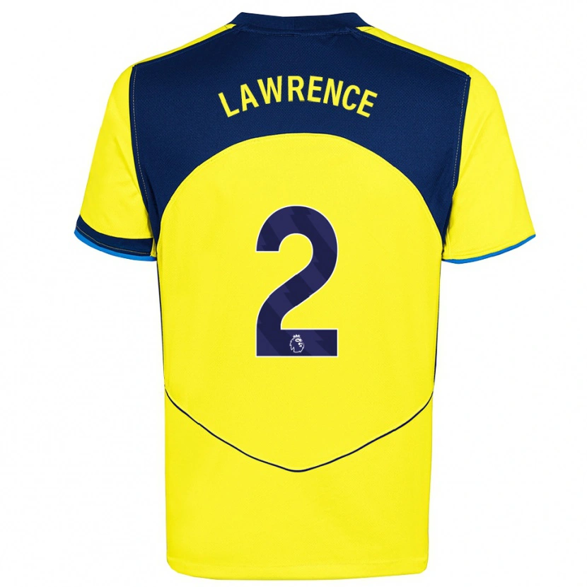 Danxen Hombre Camiseta Donte Lawrence #2 Amarillo Marino Equipación Tercera 2025/26 La Camisa México