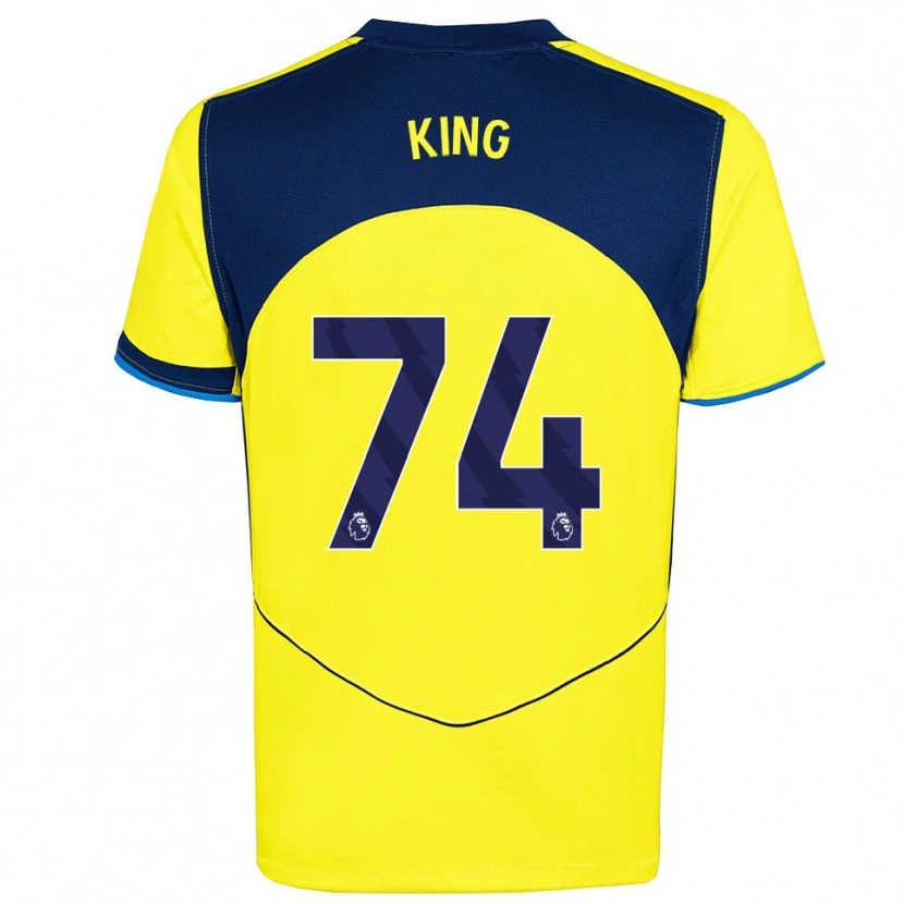 Danxen Hombre Camiseta Maeson King #74 Amarillo Marino Equipación Tercera 2025/26 La Camisa México