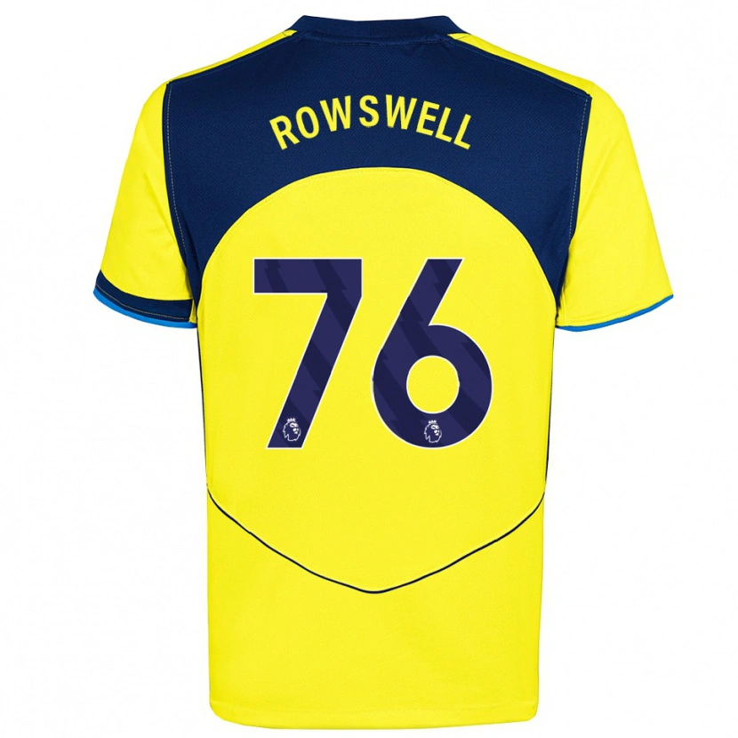 Danxen Hombre Camiseta James Rowswell #76 Amarillo Marino Equipación Tercera 2025/26 La Camisa México