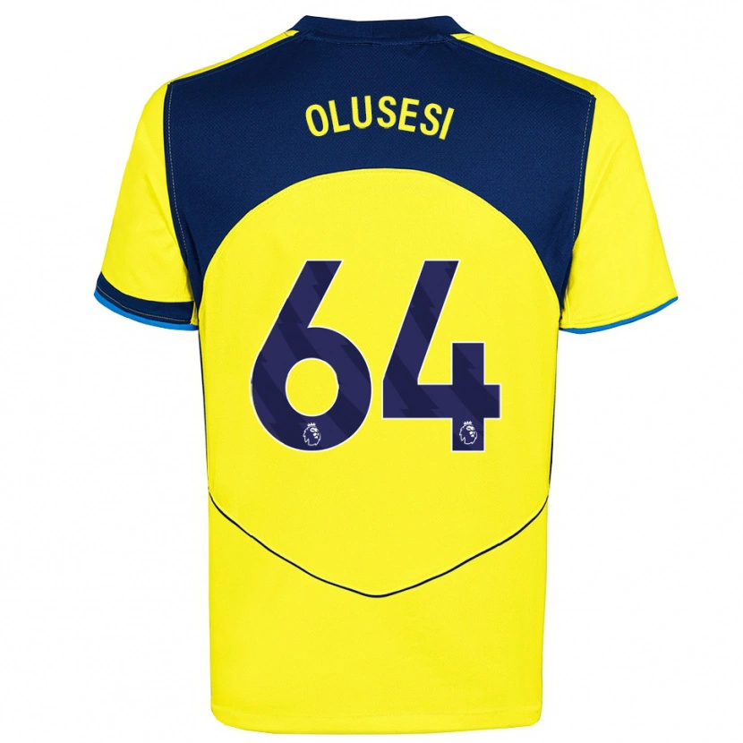 Danxen Hombre Camiseta Callum Olusesi #64 Amarillo Marino Equipación Tercera 2025/26 La Camisa México
