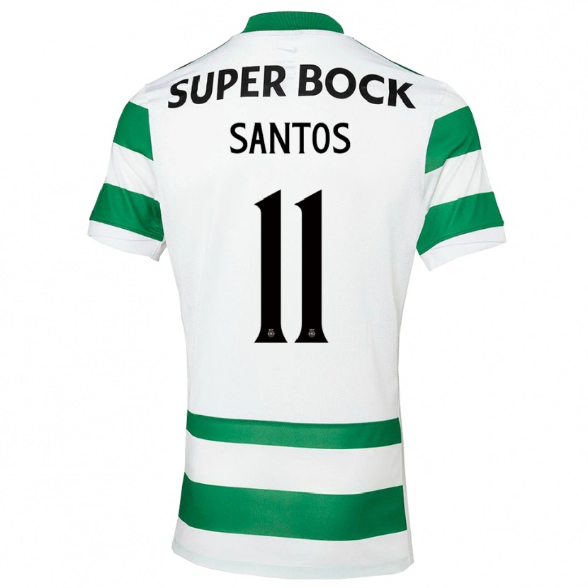 Danxen Mujer Camiseta Nuno Santos #11 Verde Blanco 1ª Equipación 2025/26 La Camisa México