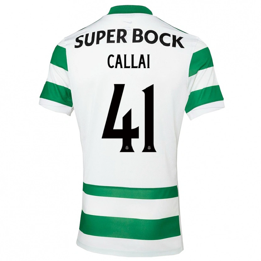Danxen Mujer Camiseta Diego Callai #41 Verde Blanco 1ª Equipación 2025/26 La Camisa México
