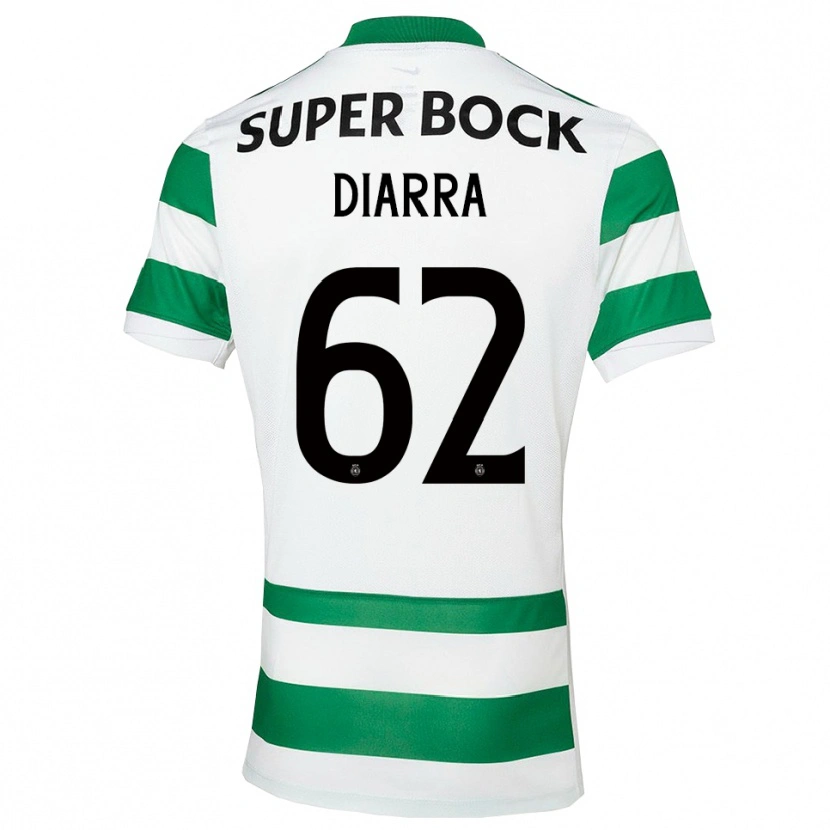 Danxen Mujer Camiseta Ibrahim Diarra #62 Verde Blanco 1ª Equipación 2025/26 La Camisa México