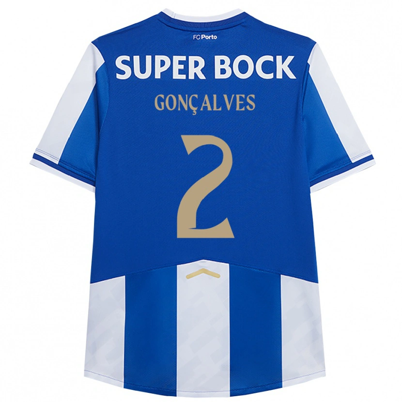 Danxen Mujer Camiseta Ema Gonçalves #2 Azul Blanco 1ª Equipación 2025/26 La Camisa México