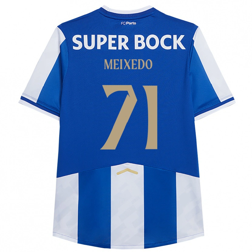 Danxen Mujer Camiseta Francisco Meixedo #71 Azul Blanco 1ª Equipación 2025/26 La Camisa México