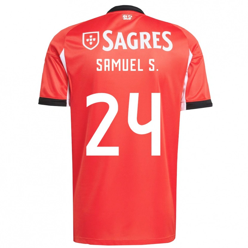 Danxen Mujer Camiseta Samuel Soares #24 Rojo Blanco 1ª Equipación 2025/26 La Camisa México