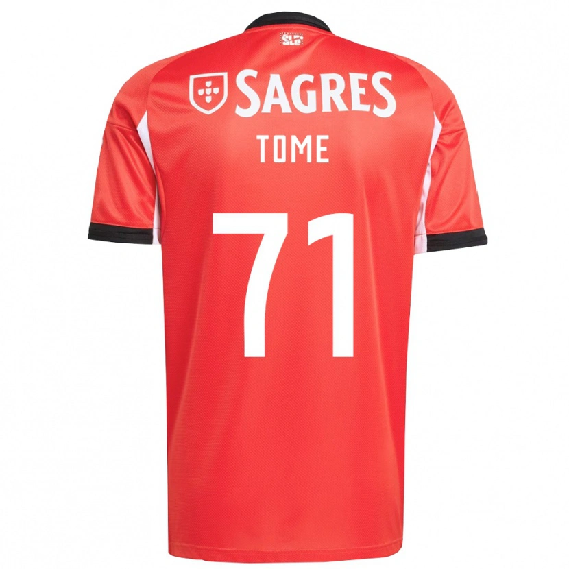 Danxen Mujer Camiseta Joao Tome #71 Rojo Blanco 1ª Equipación 2025/26 La Camisa México