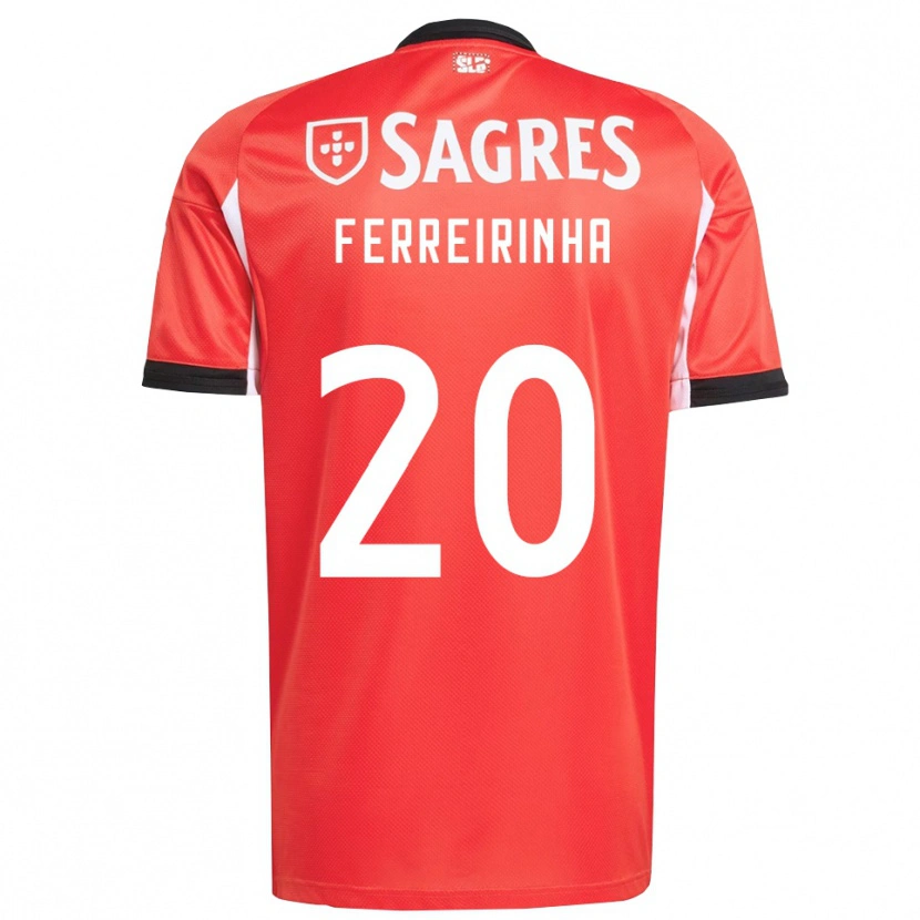 Danxen Mujer Camiseta Afonso Ferreirinha #20 Rojo Blanco 1ª Equipación 2025/26 La Camisa México
