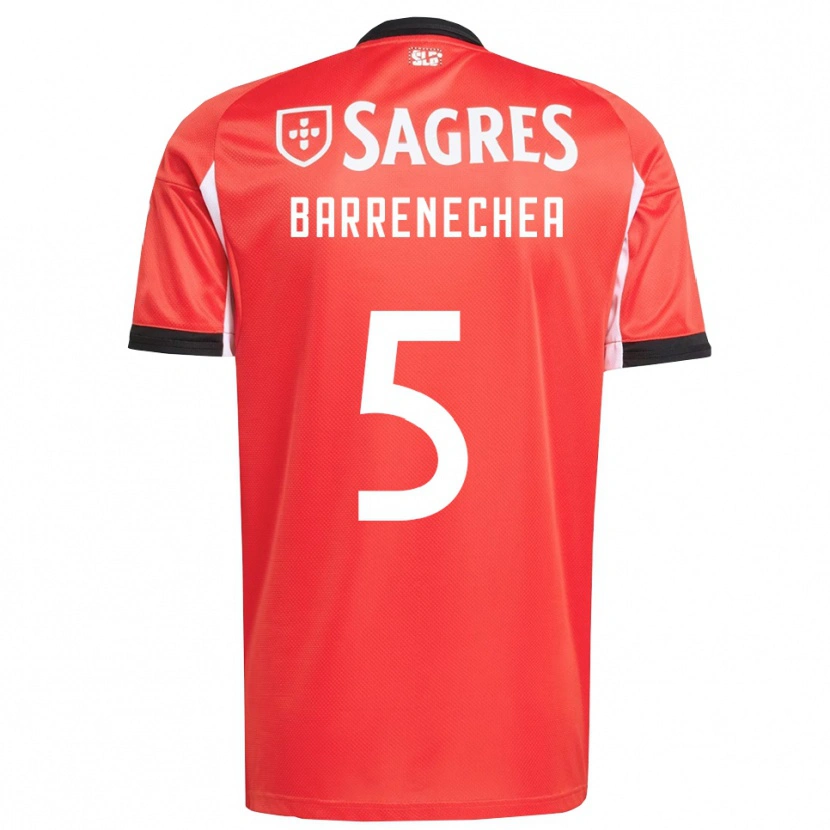 Danxen Mujer Camiseta Enzo Barrenechea #5 Rojo Blanco 1ª Equipación 2025/26 La Camisa México