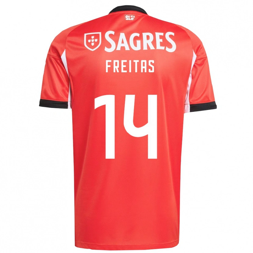 Danxen Mujer Camiseta Tiago Freitas #14 Rojo Blanco 1ª Equipación 2025/26 La Camisa México