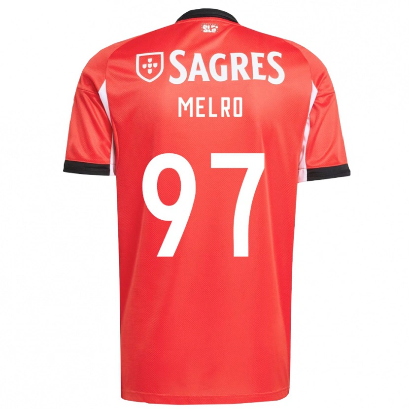 Danxen Mujer Camiseta José Melro #97 Rojo Blanco 1ª Equipación 2025/26 La Camisa México