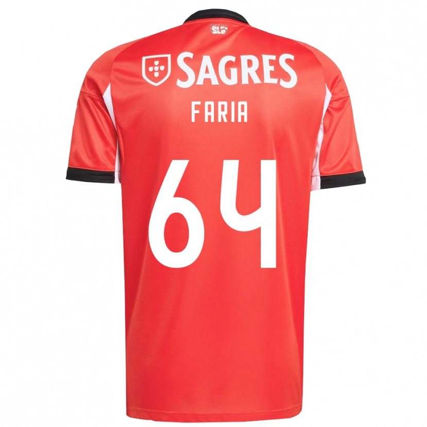 Danxen Mujer Camiseta Hugo Faria #64 Rojo Blanco 1ª Equipación 2025/26 La Camisa México