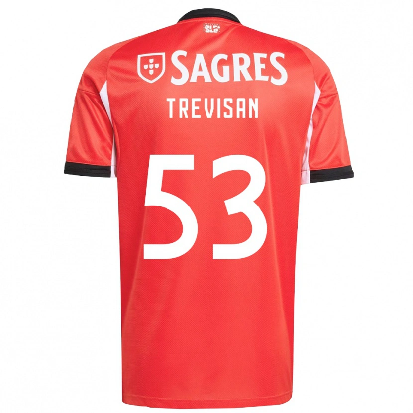 Danxen Mujer Camiseta Jelani Trevisan #53 Rojo Blanco 1ª Equipación 2025/26 La Camisa México