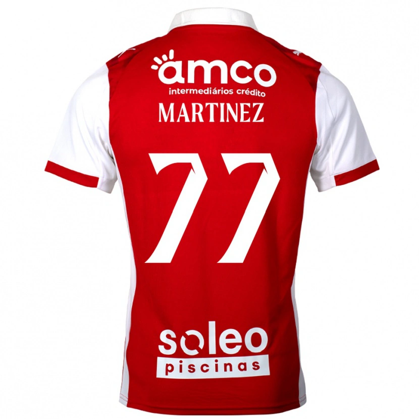Danxen Mujer Camiseta Gabri Martínez #77 Rojo Blanco 1ª Equipación 2025/26 La Camisa México