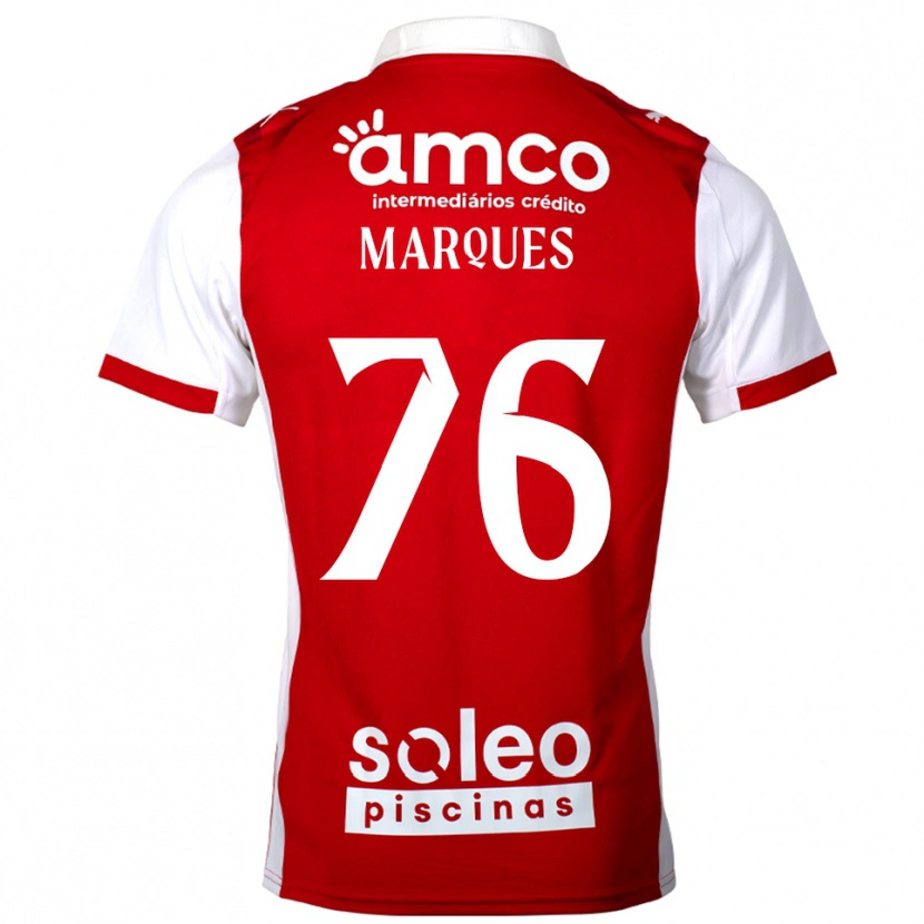 Danxen Mujer Camiseta Tomás Marques #76 Rojo Blanco 1ª Equipación 2025/26 La Camisa México