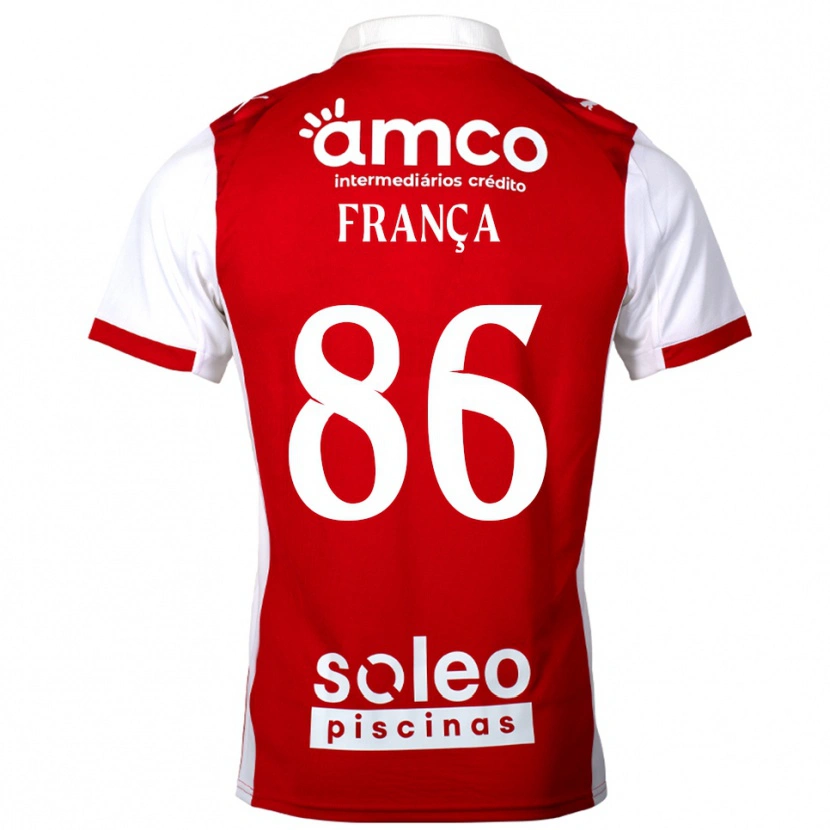 Danxen Mujer Camiseta Francisco França #86 Rojo Blanco 1ª Equipación 2025/26 La Camisa México