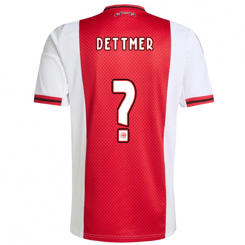 Danxen Mujer Camiseta Jamie Dettmer #0 Rojo Blanco 1ª Equipación 2025/26 La Camisa México