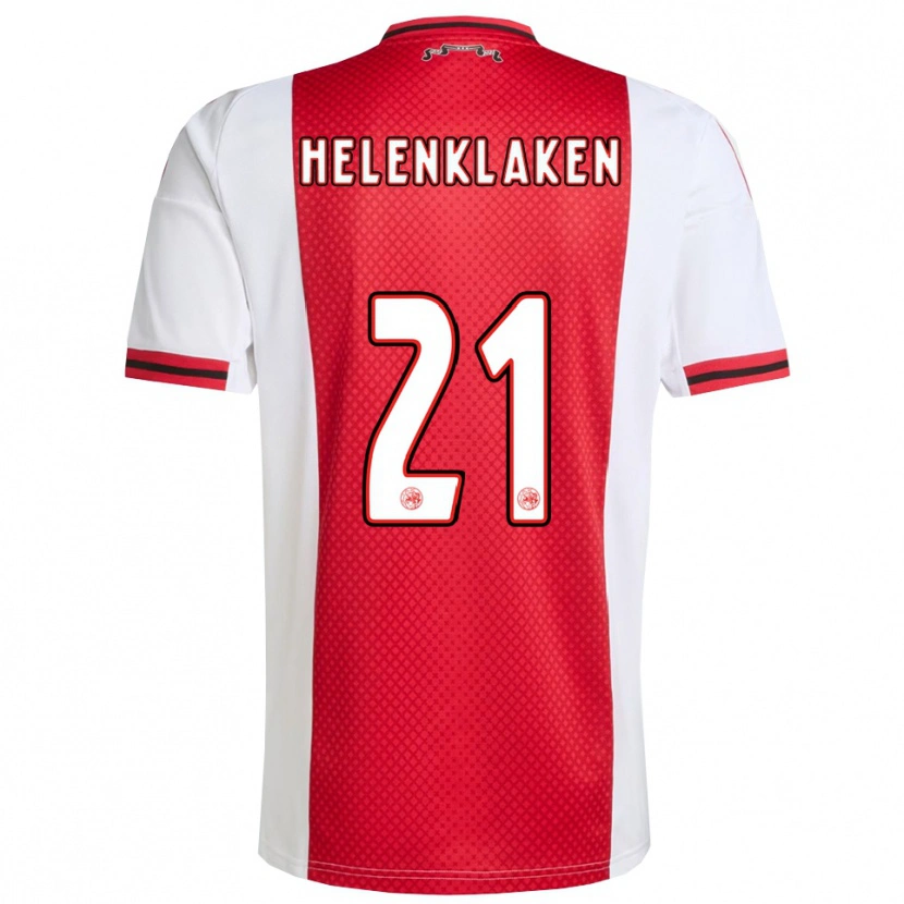 Danxen Mujer Camiseta Sjors Helenklaken #21 Rojo Blanco 1ª Equipación 2025/26 La Camisa México