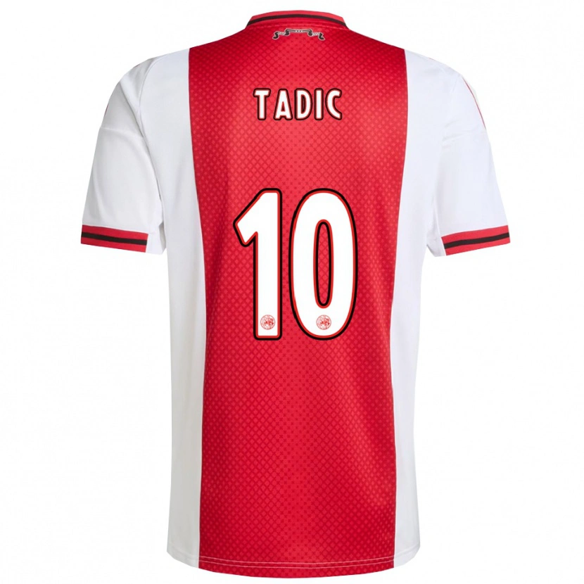 Danxen Mujer Camiseta Dusan Tadic #10 Rojo Blanco 1ª Equipación 2025/26 La Camisa México