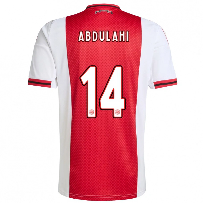 Danxen Mujer Camiseta Liban Abdulahi #14 Rojo Blanco 1ª Equipación 2025/26 La Camisa México